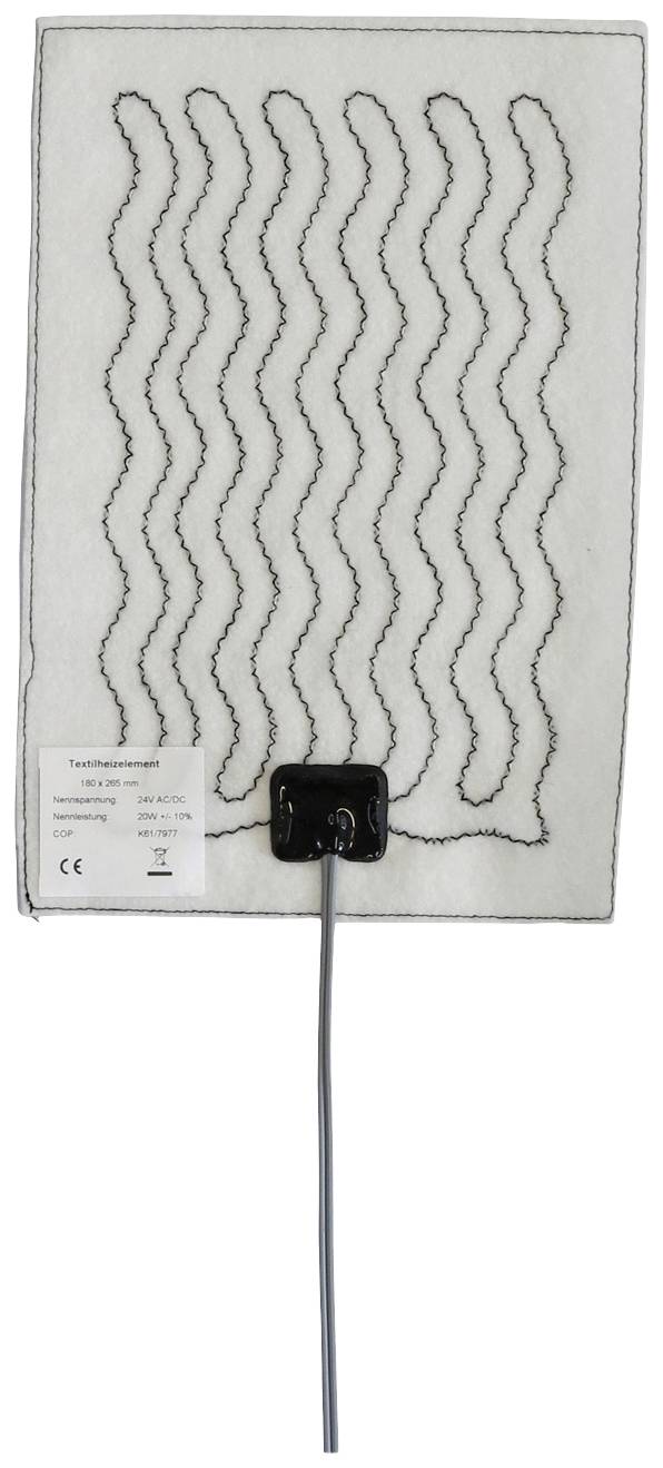 Thermo TECH textile Feuille chauffante 24 V/DC, 24 V/AC 20 W Indice de protection IPX4 (L x l) 265 mm x 180 mm