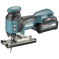Makita Scie sauteuse pendulaire sans fil JV001GD101 brushless, + batterie, + chargeur 700 W 40 V 2.5 Ah Nombre d’accus fournis 1 Makita Scie sauteuse pendulaire sans fil JV001GD101 brushless, + batterie, + chargeur 700 W 40 V 2.5 Ah Nombre d’accus fournis 1