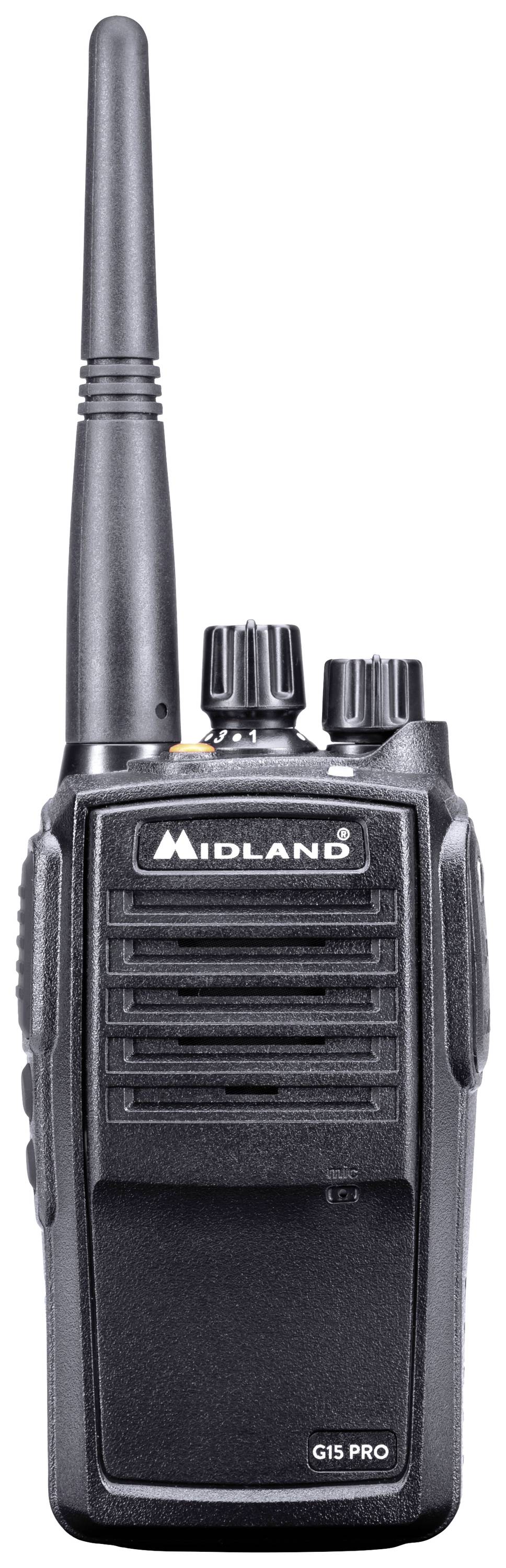 Midland G15 Pro NC PMR 4er Security-Koffer C1127.S4 Emetteur-récepteur PMR jeu de 4