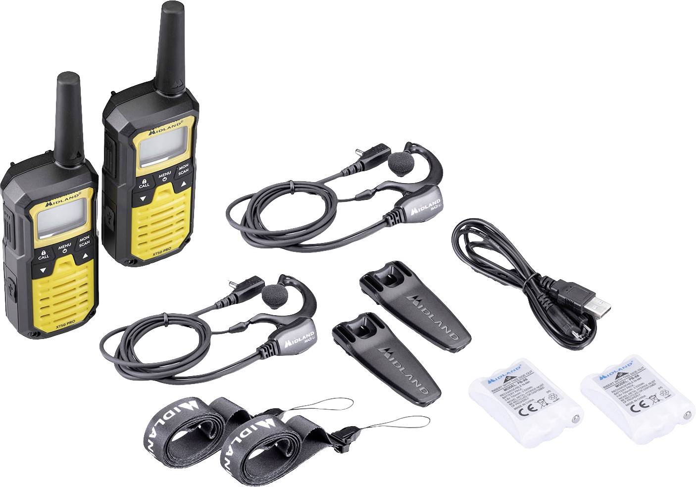 Midland XT50 Pro Koffer Gelb C1464.01 Talkie-walkie LPD/PMR jeu de 2