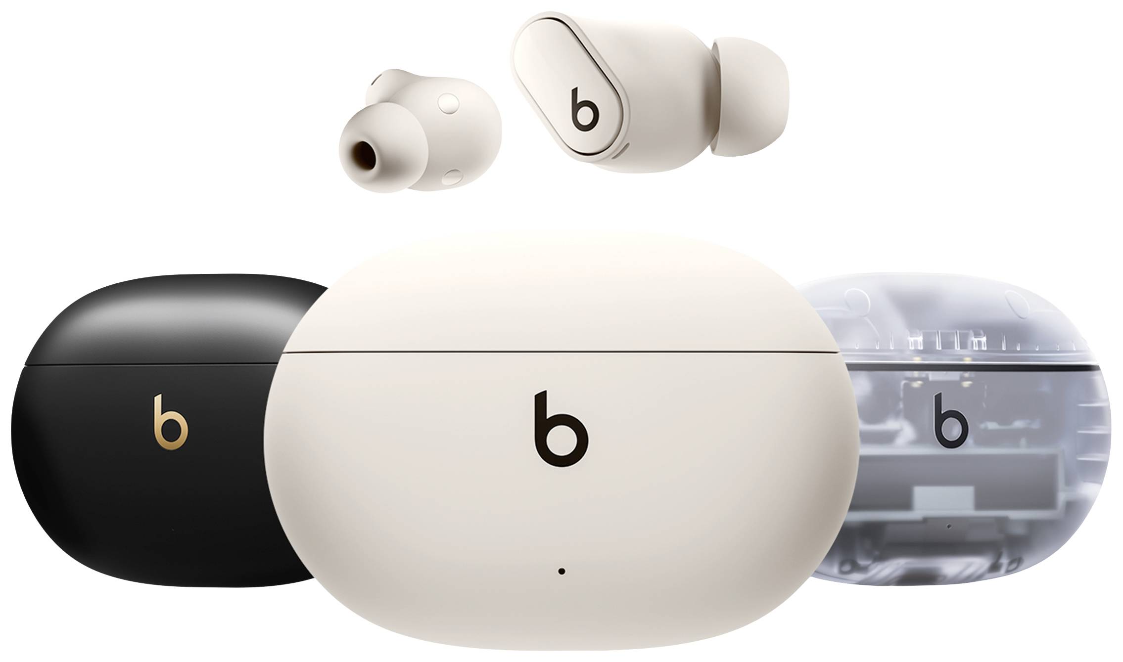 Beats Studio Buds Plus Écouteurs intra-auriculaires Bluetooth Stereo blanc crème Noise Cancelling, Suppression du bruit du
