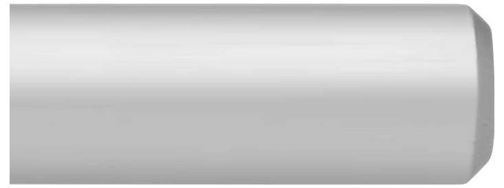 Un cylindre vide, horizontal, blanc ou gris, sans marquages ni textures reconnaissables, sur un fond simple.