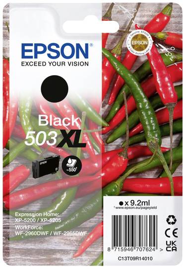 Epson Encre T09R1, 503XL d'origine noir C13T09R14010