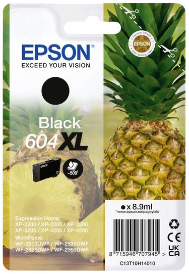 Epson Encre T10H1, 604XL d'origine noir C13T10H14010