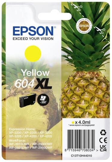 Epson Encre T10H4, 604XL d'origine jaune C13T10H44010