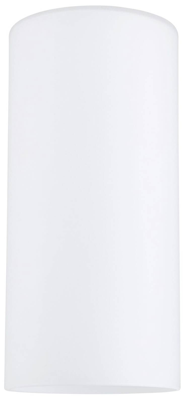 Lampe blanche, cylindrique, sans détails ou décoration apparents.