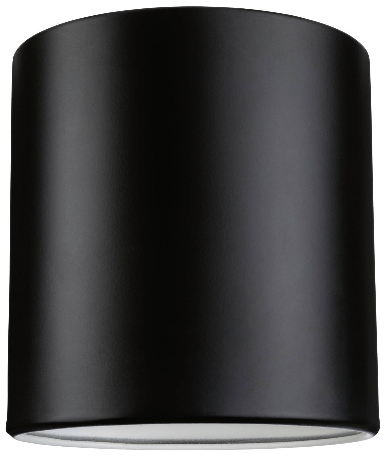 Plafonnier cylindrique noir au design épuré. Idéal pour les intérieurs modernes. Éclaire les surfaces orientées vers le bas.