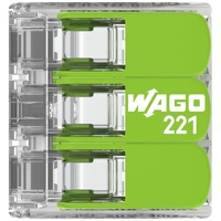 WAGO 221-423 221 Borne de raccordement flexible: 0.14-4 mm² rigide: 0.2-4 mm² Nombre de pôles: 3 50 pc(s) transparent, vert WAGO 221-423 221 Borne de raccordement flexible: 0.14-4 mm² rigide: 0.2-4 mm² Nombre de pôles: 3 50 pc(s) transparent, vert