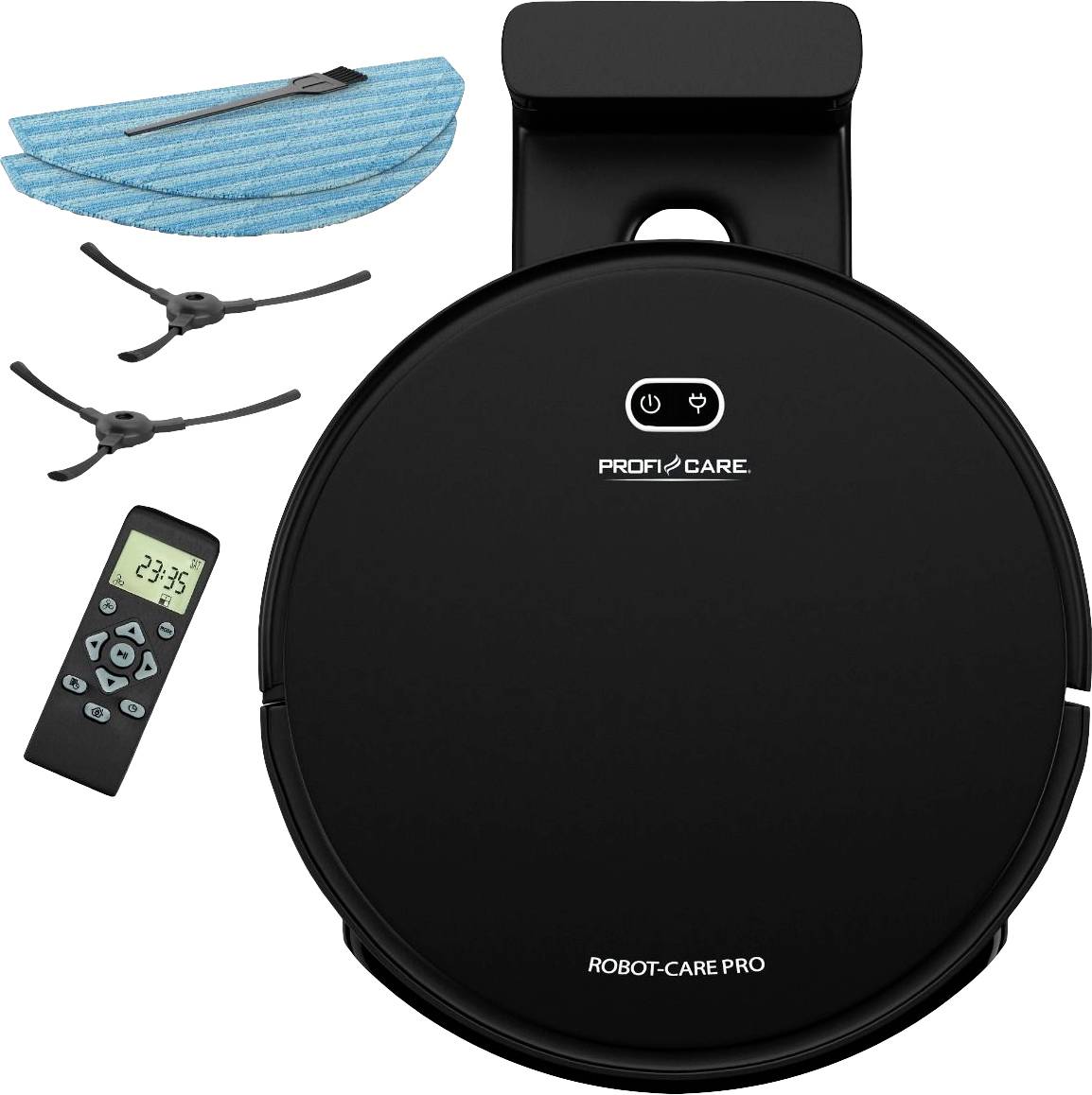 Profi-Care PC-BSR 3108 Robot aspirateur et nettoyeur noir commandable à distance