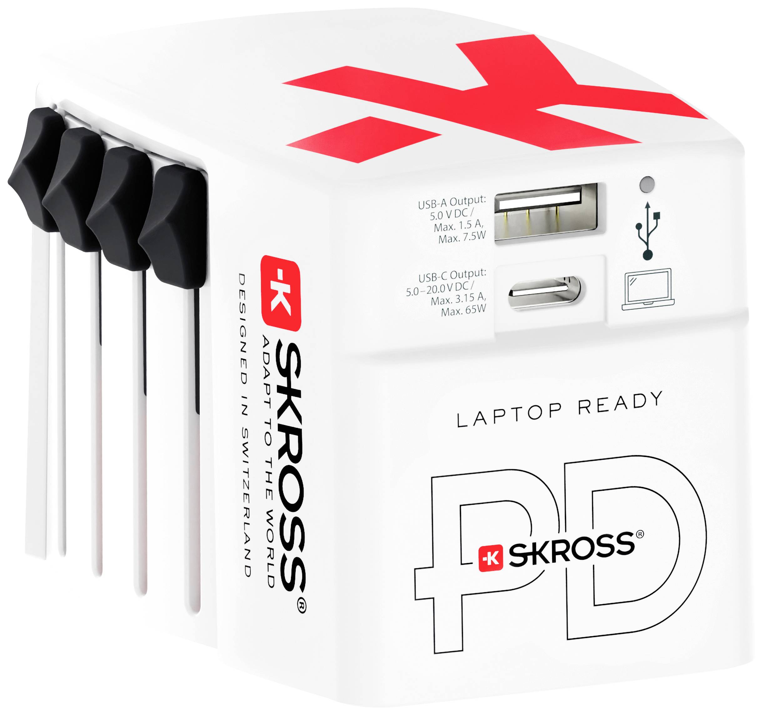 Skross 1302333 Chargeur de voyage World AC65PD