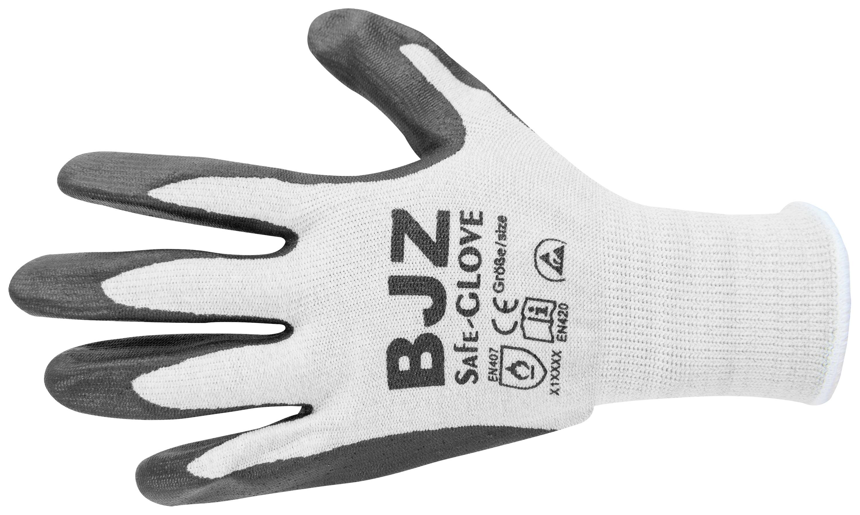 BJZ A-64485 Gant antistatique (ESD) résiste à la chaleur Taille du vêtement: XL Polyamide, Fibres carbonisées
