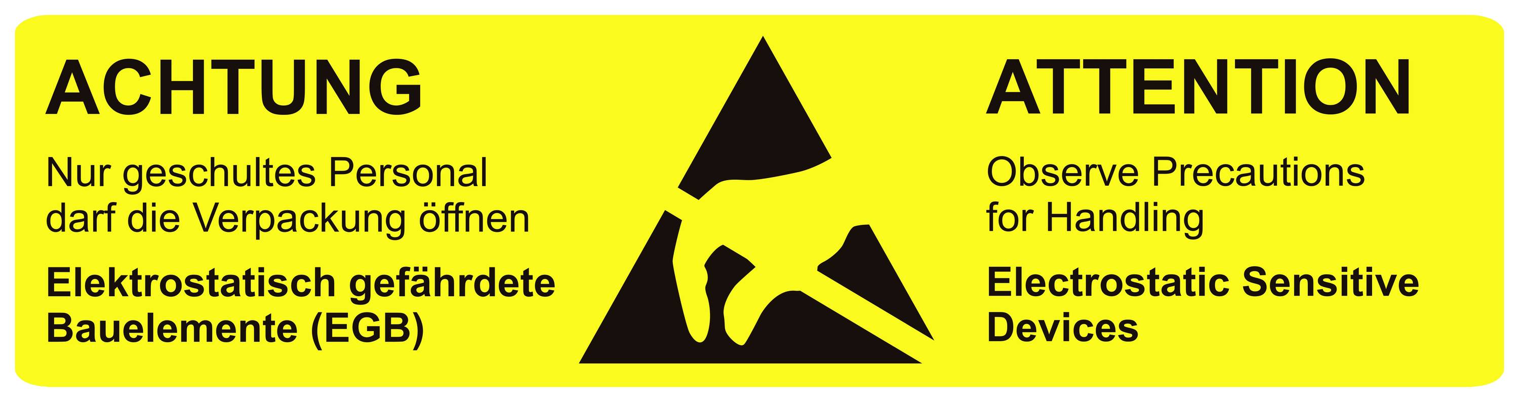 BJZ Logo antistatique (ESD) 1000 pc(s) jaune (L x l) 105 mm x 26 mm autocollant