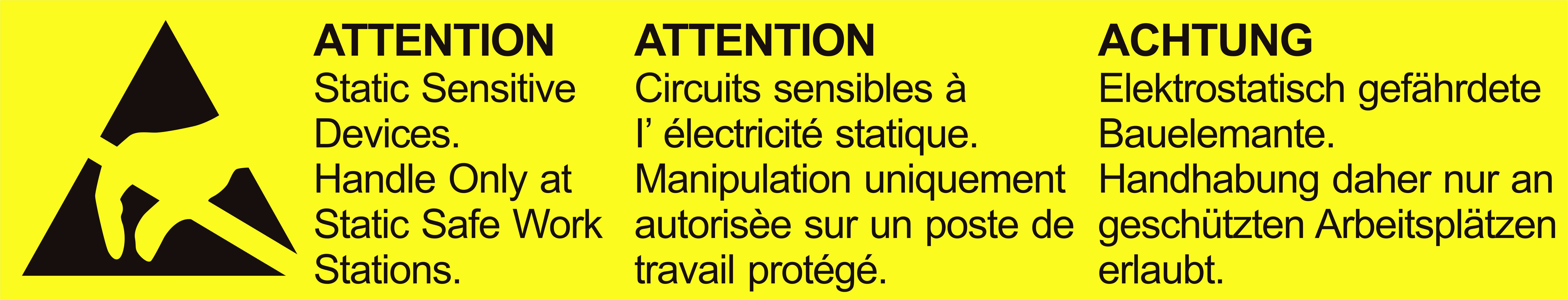 BJZ Logo antistatique (ESD) 800 pc(s) jaune (L x l) 138 mm x 26 mm autocollant