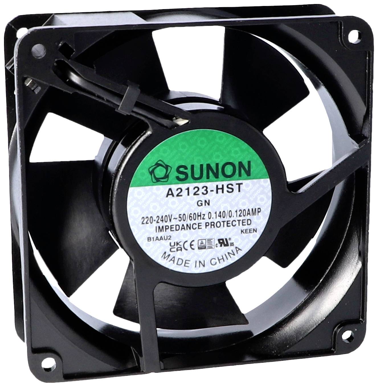 Sunon A2123-HSL.(7).GN Ventilateur axial 230 V/AC 190.24 m³/h (L x l x H) 38 x 120 x 120 mm