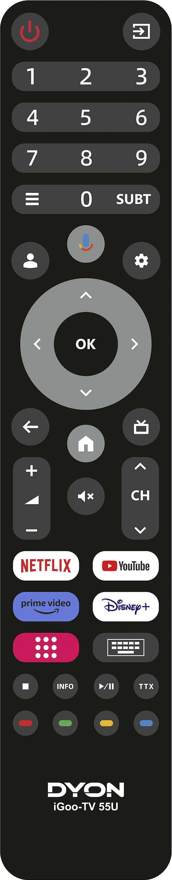 Dyon iGoo-TV 32H Téléviseur LED 81.3 cm 32 pouces CEE E (A - G) CI+, DVB-C, DVB-S2, DVB-T2, HD ready, Smart TV, Wi-Fi noir