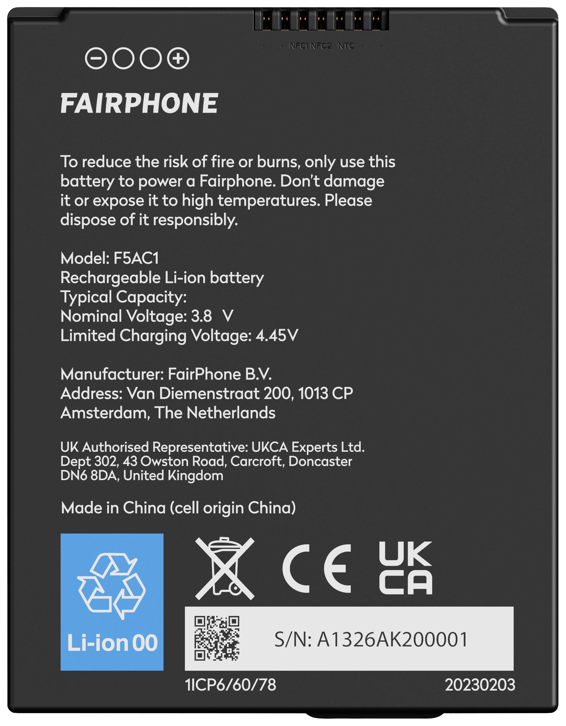 Fairphone Batterie pour téléphone portable Fairphone 5 au détail