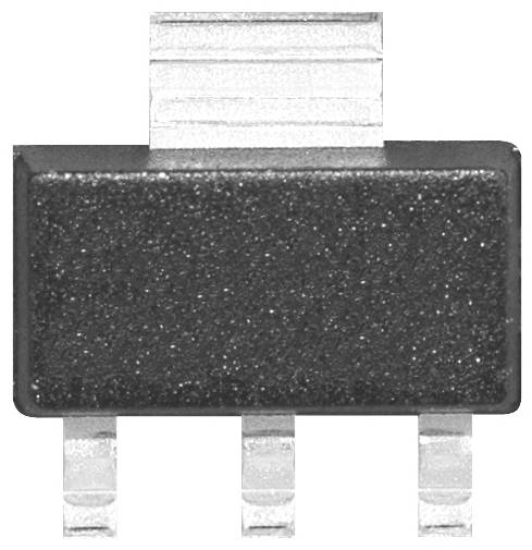 Composant électronique, un transistor tripatte dans un boîtier SOT-223, utilisé pour la régulation de tension et les applications de commutation.
