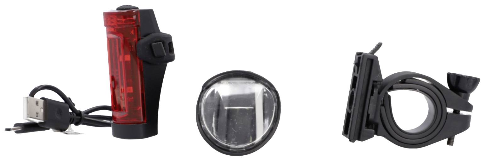 FISCHER FAHRRAD Kit d'éclairage de vélo 45 LUX, small-box LED noir