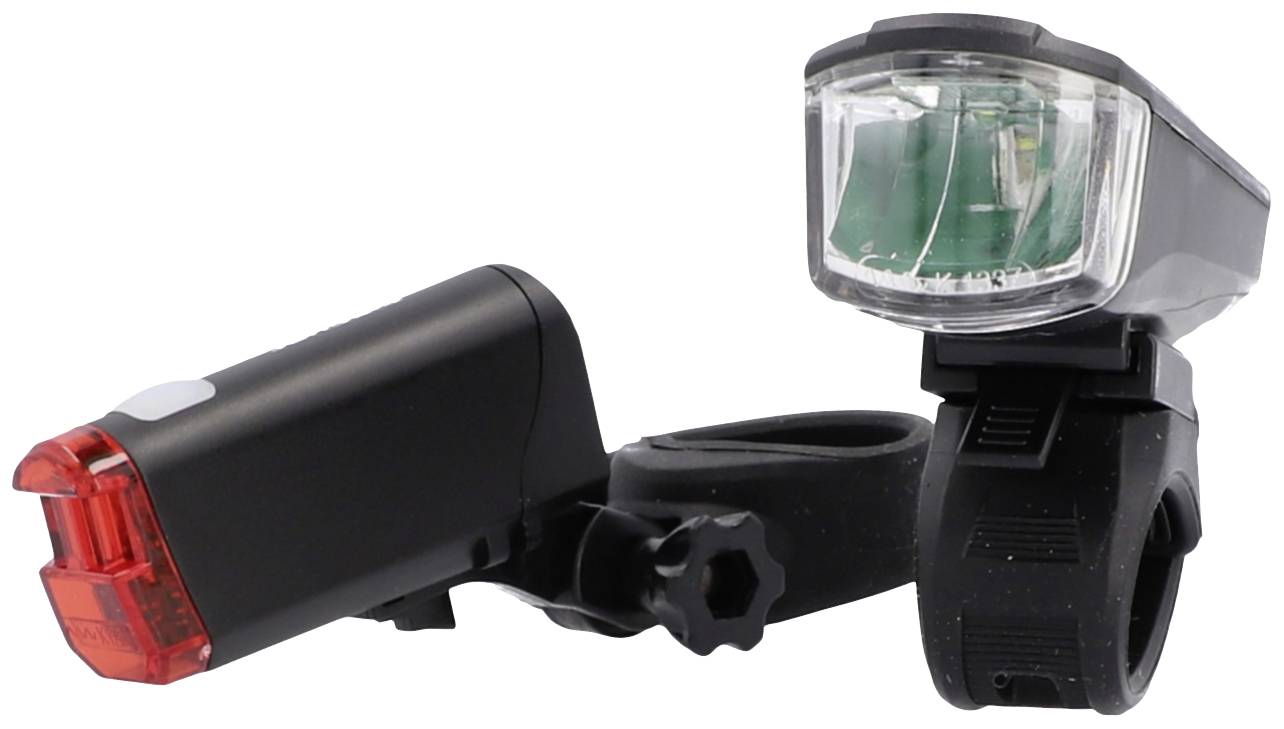 FISCHER FAHRRAD Kit d'éclairage de vélo LED à pile(s) noir