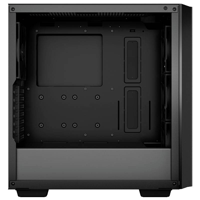 Tour midi DeepCool CG560 Boîtier PC noir 1 ventilateur pré-installé, 3 ventilateurs LED pré-installés