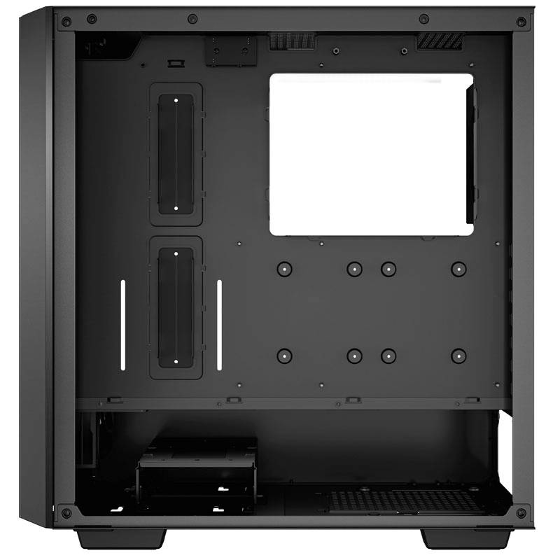 Tour midi DeepCool CG560 Boîtier PC noir 1 ventilateur pré-installé, 3 ventilateurs LED pré-installés