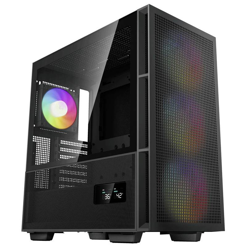 Tour midi DeepCool CH560 Digital Boîtier PC noir 4 ventilateurs LED pré-installés