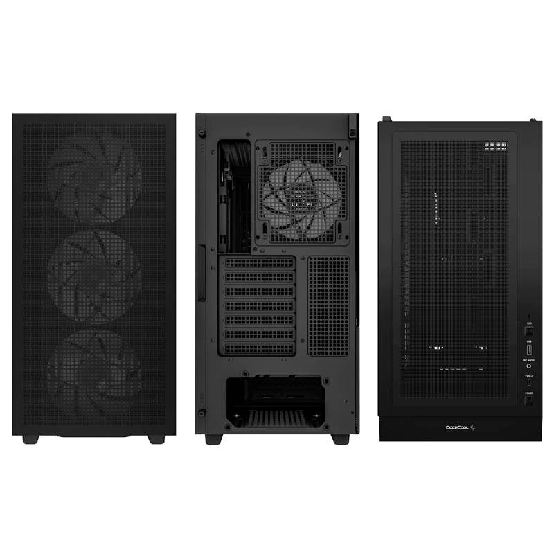 Tour midi DeepCool CH560 Digital Boîtier PC noir 4 ventilateurs LED pré-installés