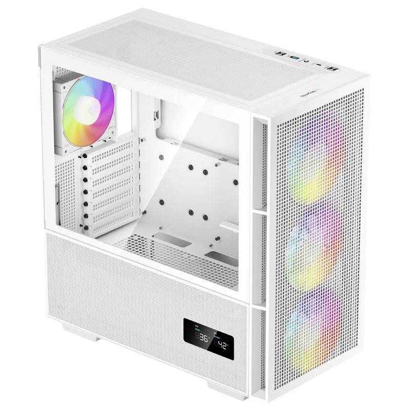 Tour midi DeepCool CH560 Digital WH Boîtier PC blanc 4 ventilateurs pré-installés