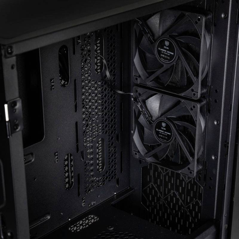 Tour midi Kolink Unity Lateral Performance Boîtier PC noir 3 ventilateurs LED pré-installés