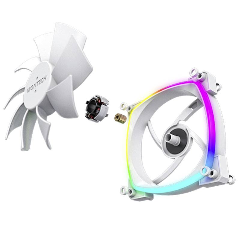 MONTECH AX120 PWM ARGB Ventilateur pour PC blanc (l x H x P) 120 x 120 x 25 mm