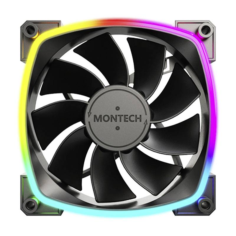 MONTECH RX120 PWM ARGB Ventilateur pour PC noir (l x H x P) 120 x 120 x 25 mm