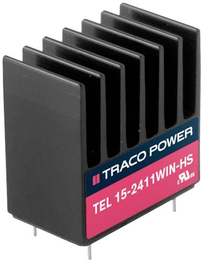 Module de dissipateur thermique noir avec marquage 'Traco Power TEL 15-2411WIN-HS'.