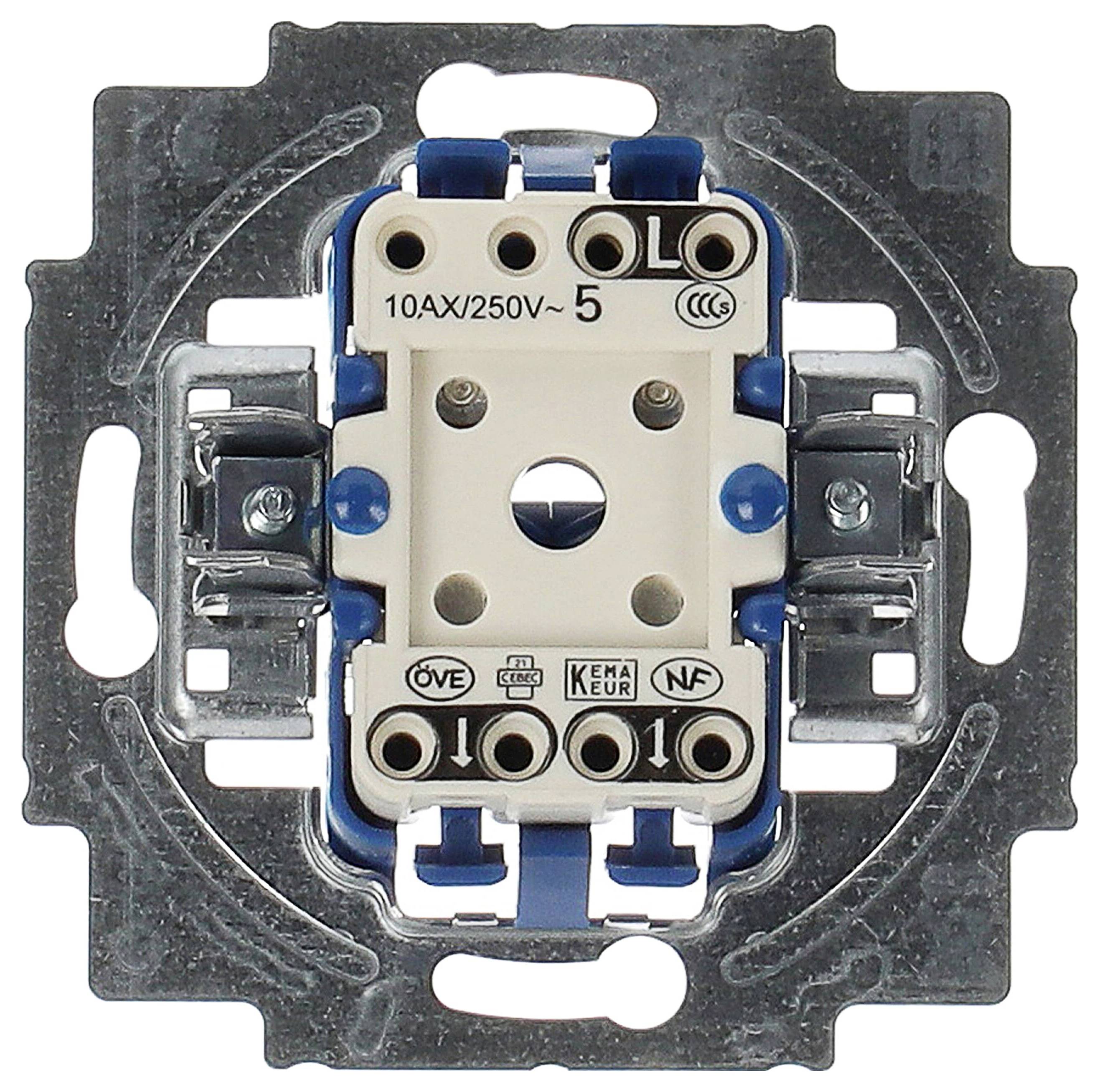 Busch-Jaeger Insert Interrupteur pour gamme, Bouton à bascule Reflex SI, Reflex SI Linear bleu gentiane (RAL 5010) 2000/5 US