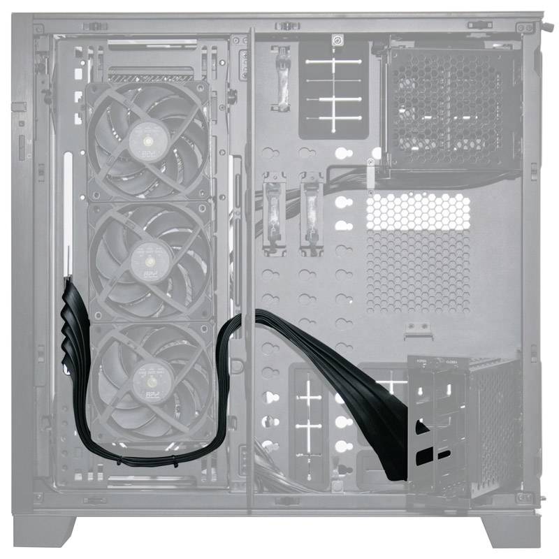 Lian Li Câble Riser PCIe PCIe 4.0, PCIe 3.0, PCIe 2.0, PCIe 1.0 Prise femelle PCIe x16, Fiche mâle PCIe x16 90 cm noir