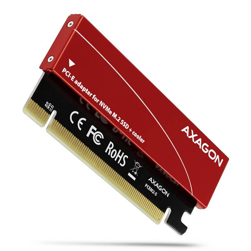 AXAGON PCEM2-S PCIe-3.0-x16-Adapter Dissipateur thermique pour disque dur