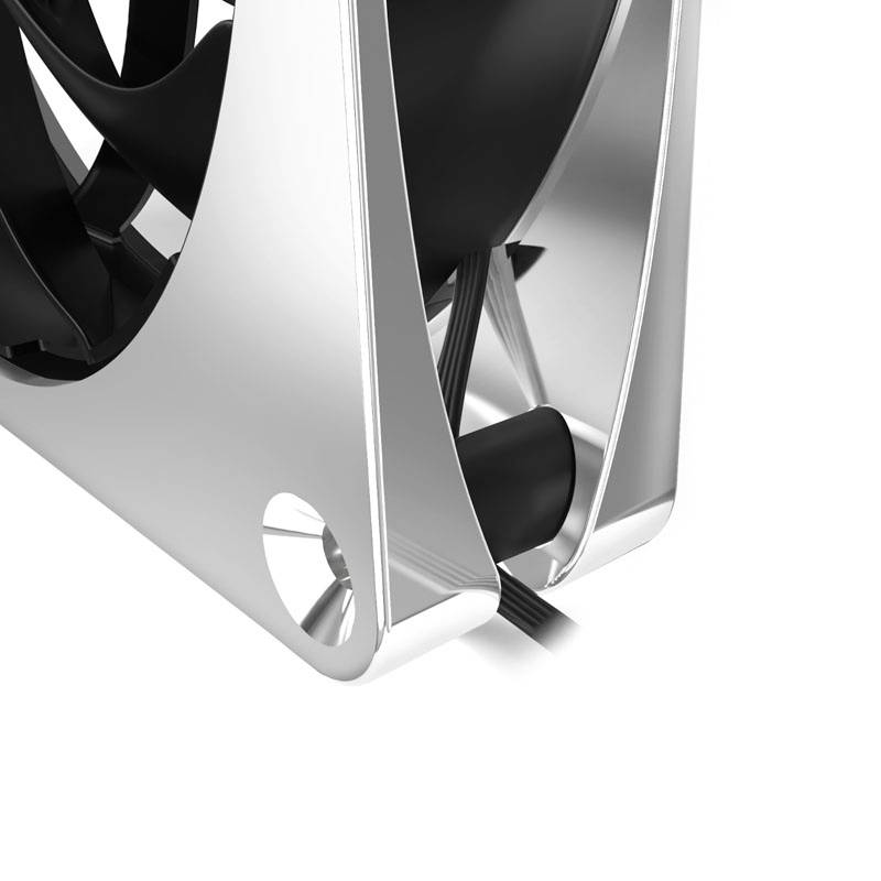 Alphacool Apex Stealth Metall Ventilateur pour PC chrome (l x H x P) 120 x 120 x 25 mm