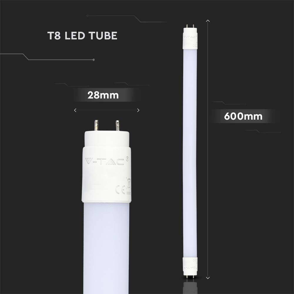 V-TAC Tubes LED CEE: F (A - G) G13 T8 9 W blanc froid (Ø x L) 28 mm x 600 mm