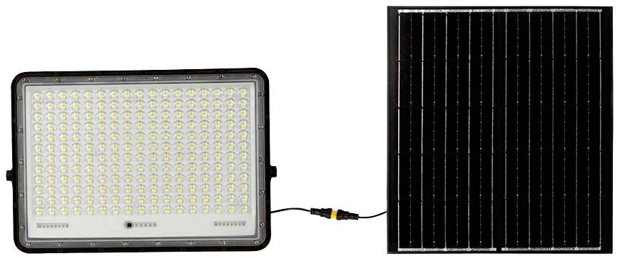 V-TAC VT-240W 7830 Projecteur d'éclairage LED, Panneau solaire 30 W blanc neutre noir