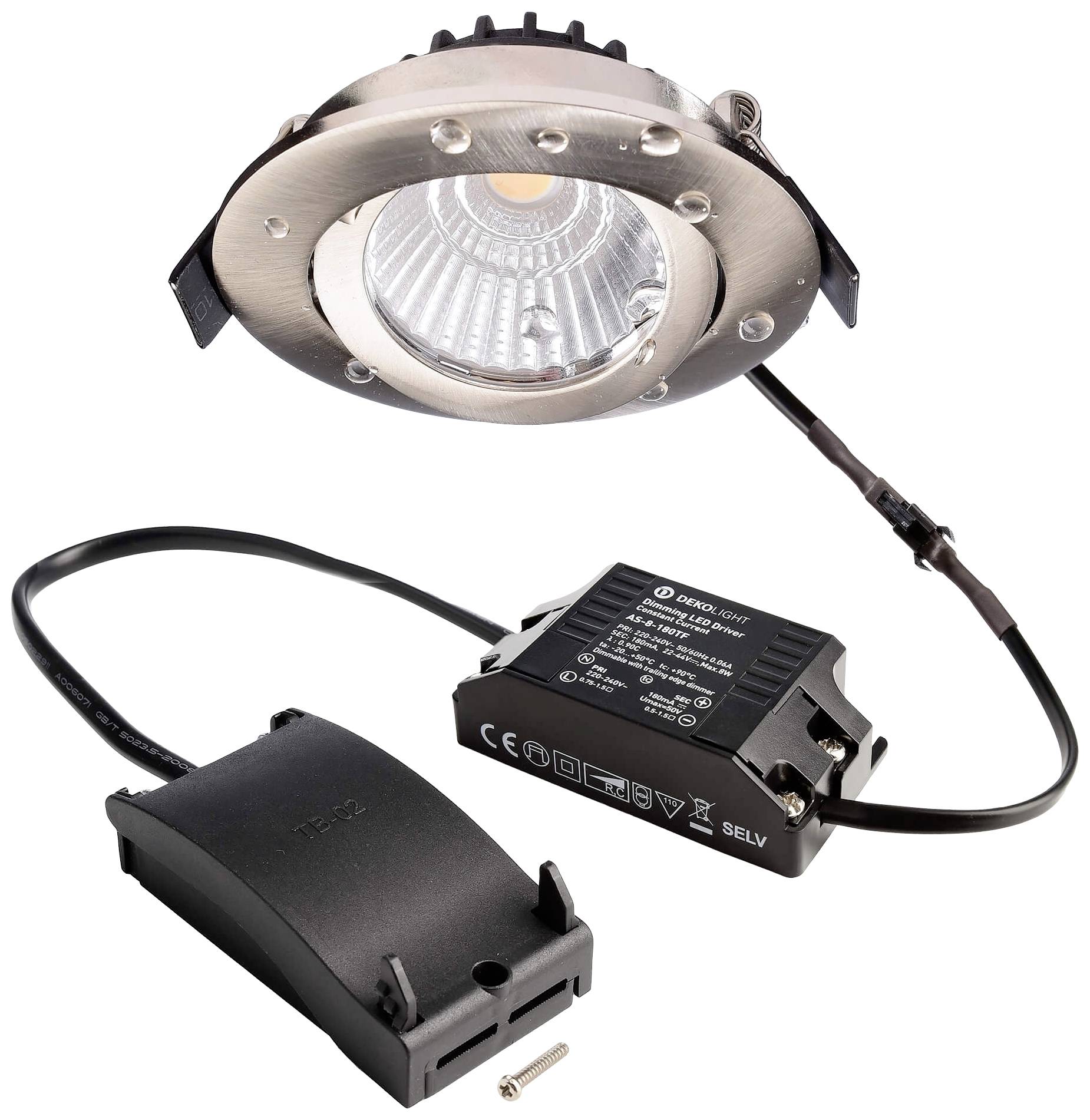 Deko Light 565397 Dione IP Luminaire à LED encastrable CEE: E (A - G) LED LED intégrée 8.5 W nickel