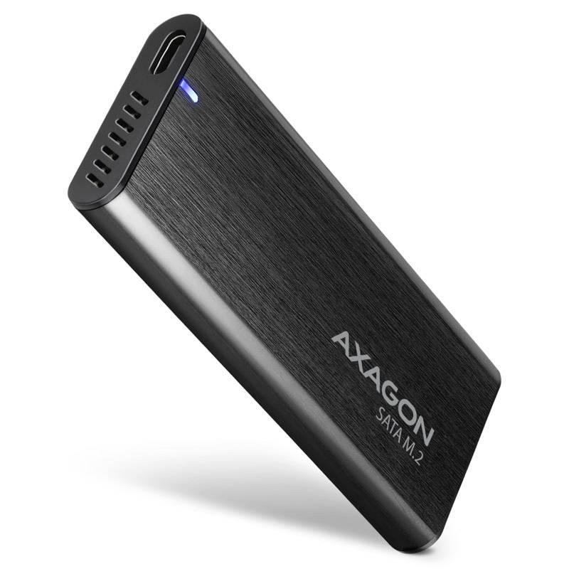 AXAGON EEM2-SBC RAW BOX Boîtier pour SSD M.2 USB-C® (USB 3.2 Gen 2) 10 GBit/s M.2 SATA 2242, 2260, 2280 EEM2-SBC