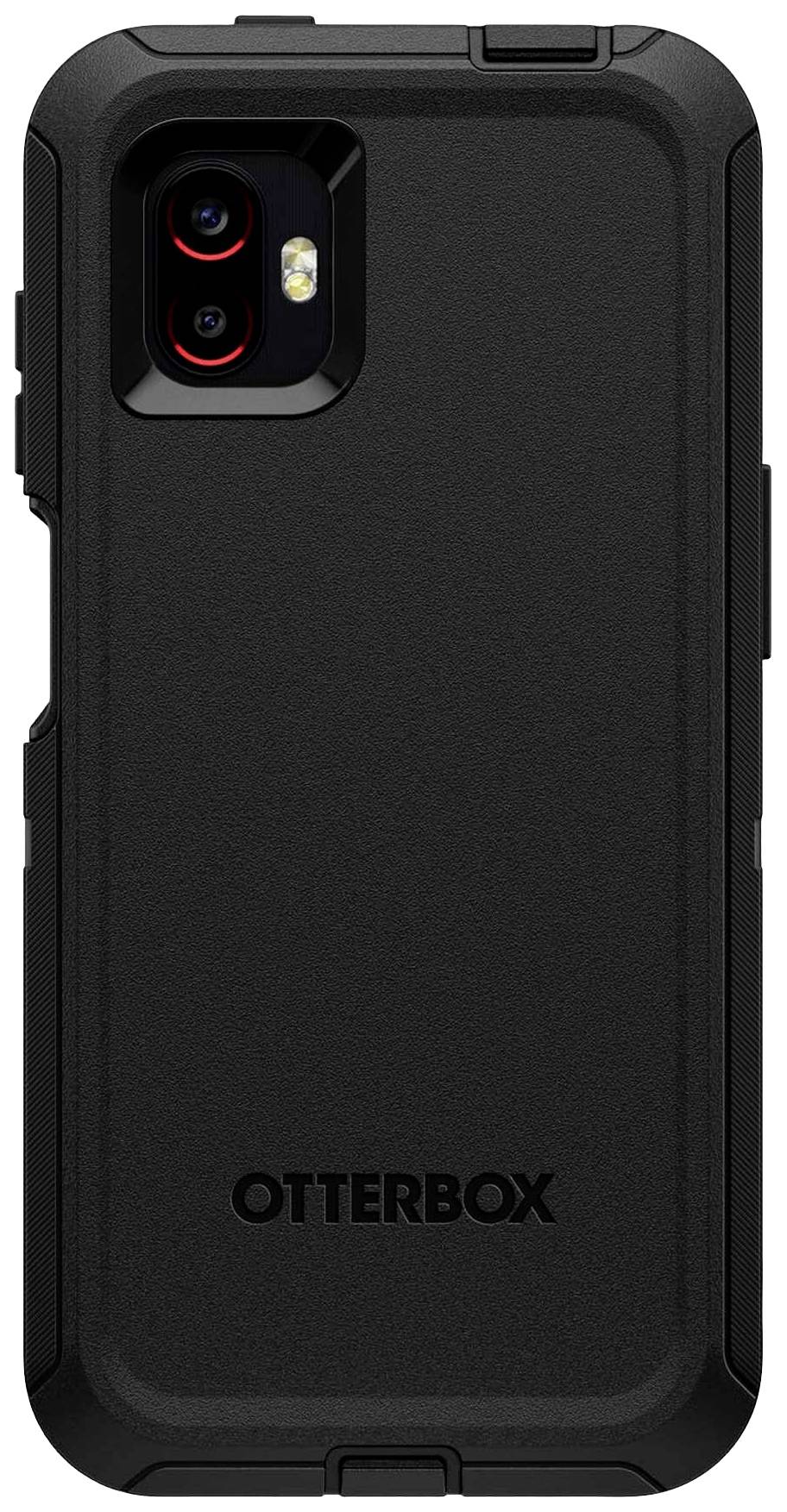 Un boîtier de smartphone noir de la marque OtterBox, offrant une protection robuste.