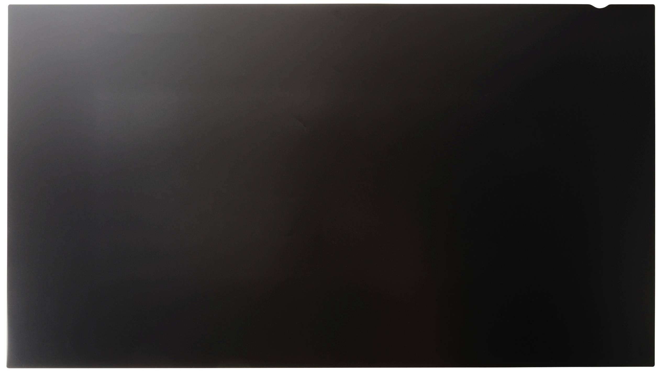 Écran rectangulaire noir, plat et brillant, sans contenu ou texte visible.