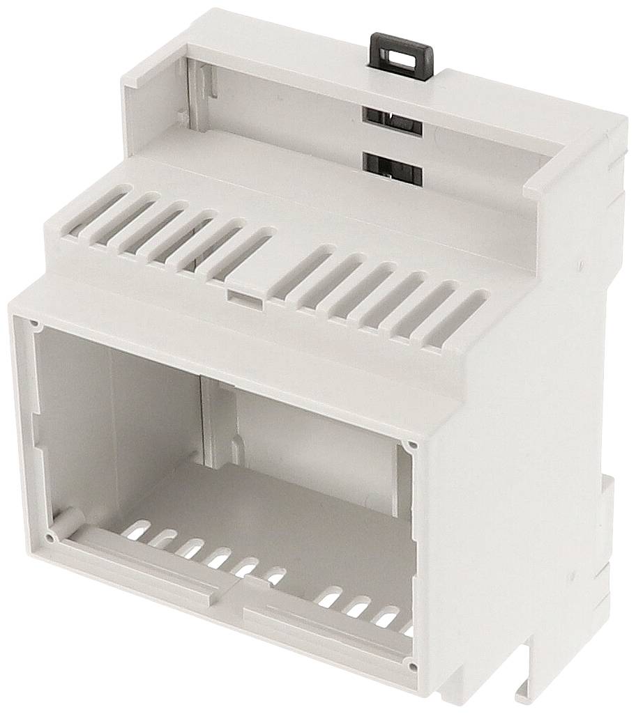 Hammond Electronics 1597DIN4M53V Boîtier pour rail ouvert 90 x 58 x 71 PPO gris clair 1 pc(s)