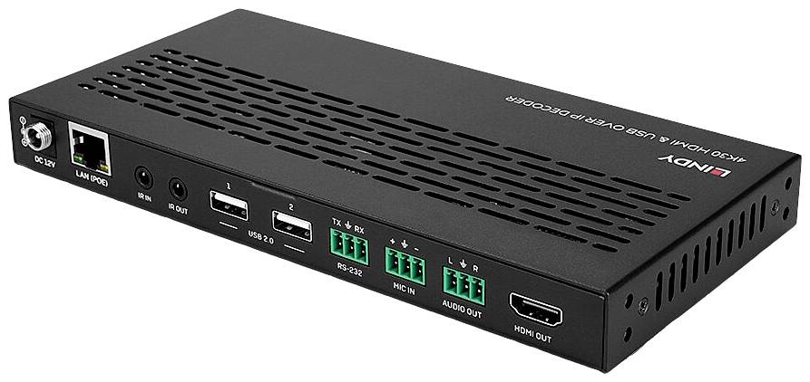 LINDY 4K30 HDMI & USB over IP Extender - Decoder Répéteur (extension)