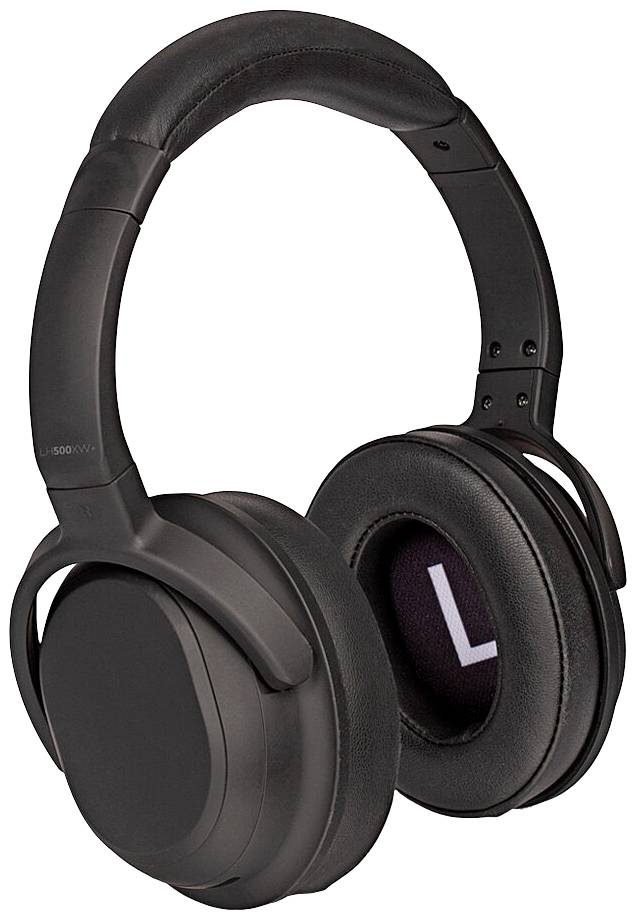 Casque audio noir over-ear avec coussinets auriculaires rembourrés et arceau réglable, adapté pour écouter de la musique ou jouer aux jeux vidéo.