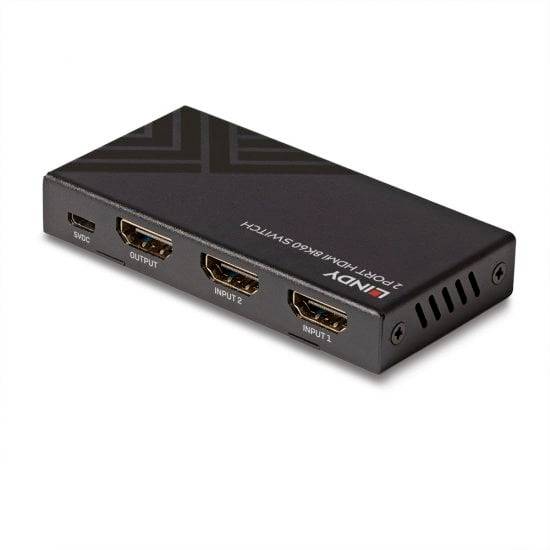 Commutateur HDMI noir avec trois entrées et une sortie, nom de marque visible en haut.