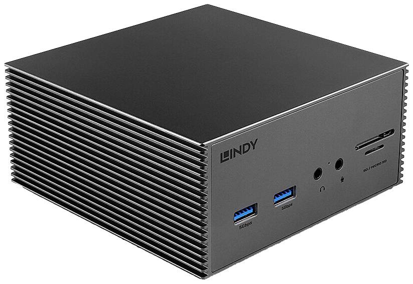 LINDY Station d'accueil USB-C® 43378 Convient pour les marques: universel alimentation USB-C®, lecteur de cartes intégré