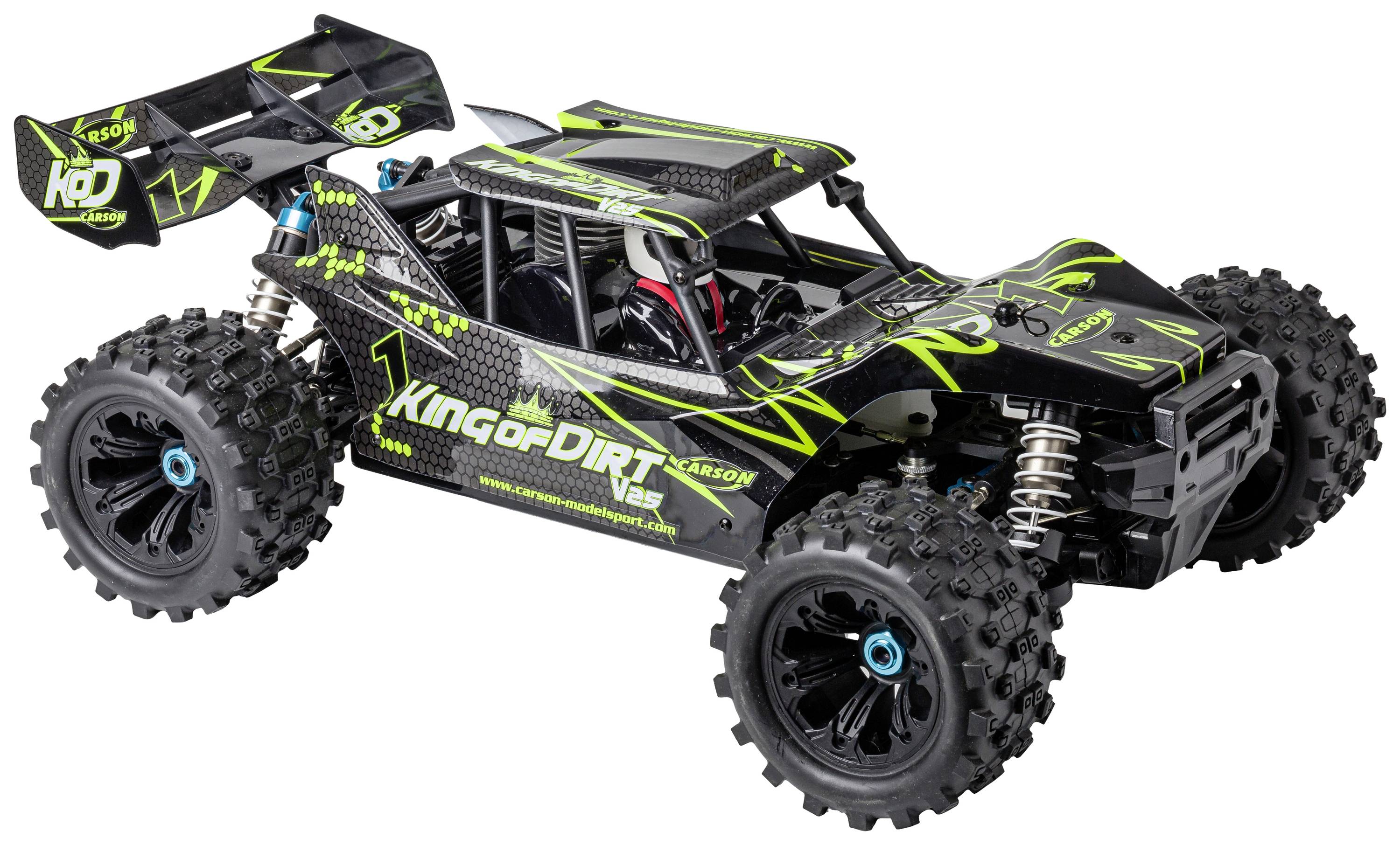 Carson Modellsport King of Dirt Cage V25 GP 1:8 Auto RC nitro Truggy prêt à fonctionner (RtR) 2,4 GHz