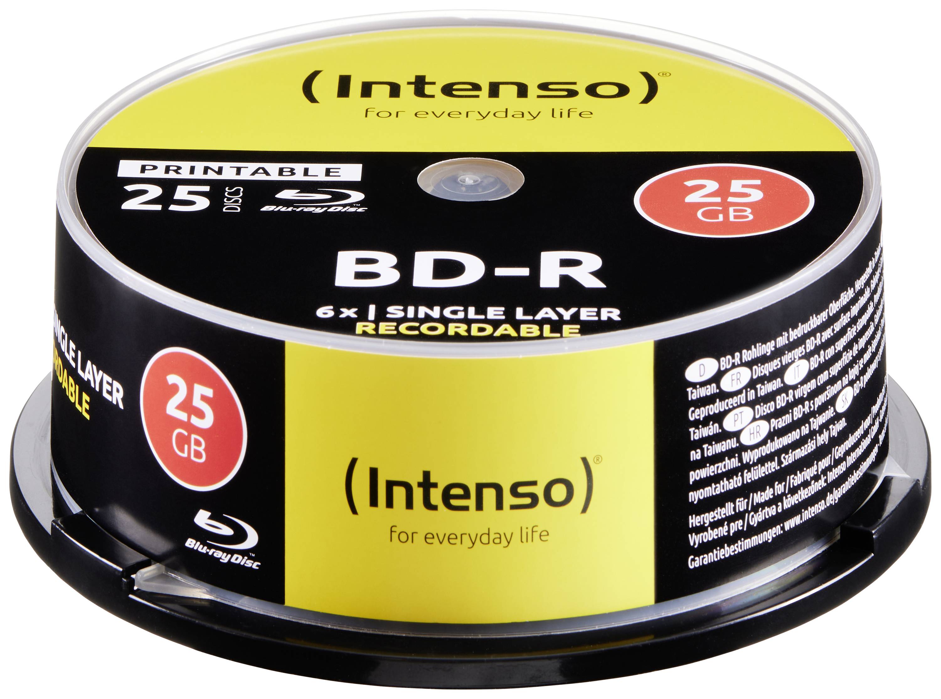 Intenso 5101114 Blu-ray BD-R SL vierge 25 GB 25 pc(s) tour imprimable