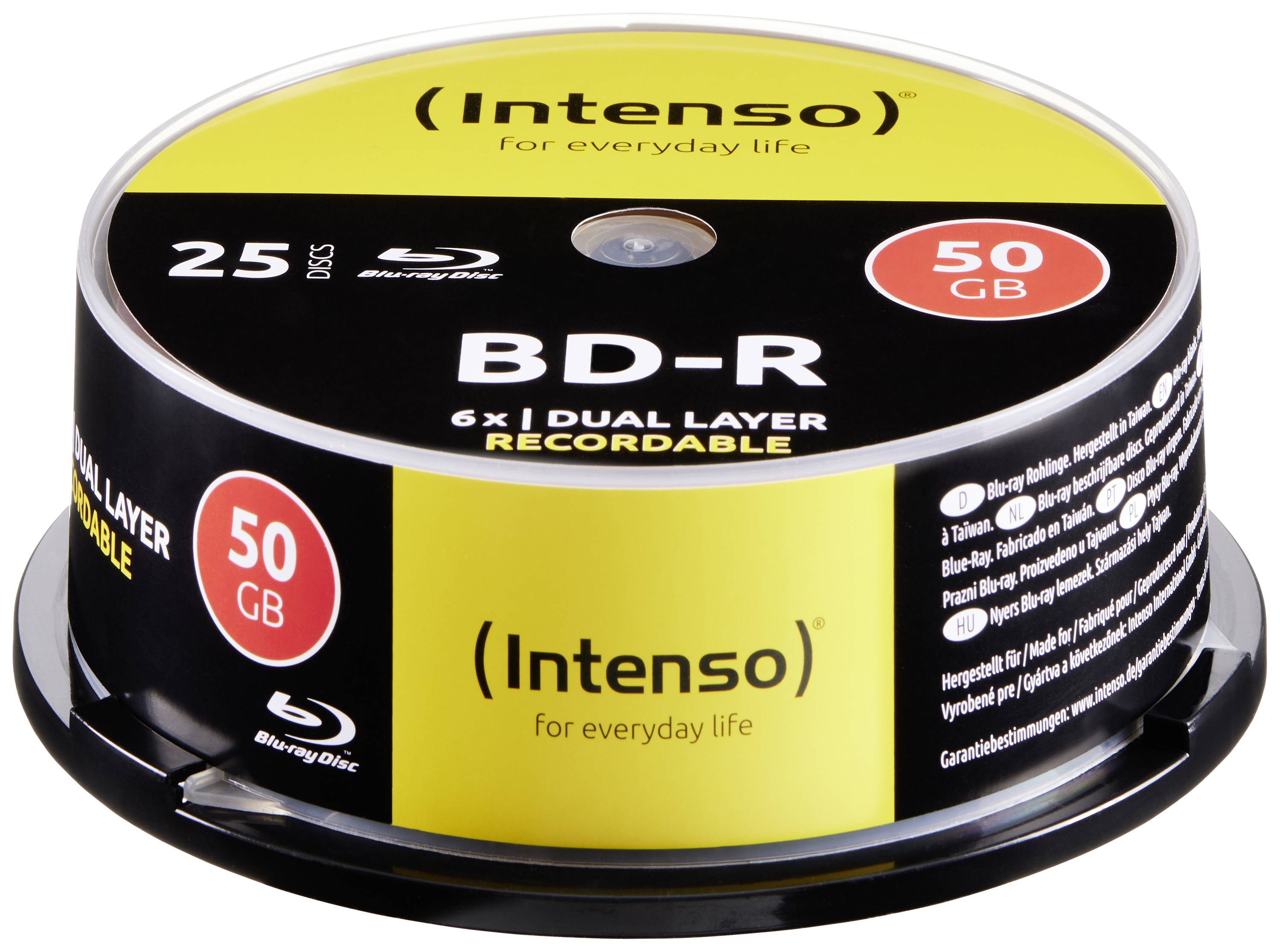 Intenso 5001124 Blu-ray BD-R DL vierge 50 GB 25 pc(s) tour